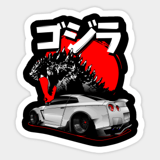 Godzilla GTR R35 Rocket Bunny Sticker